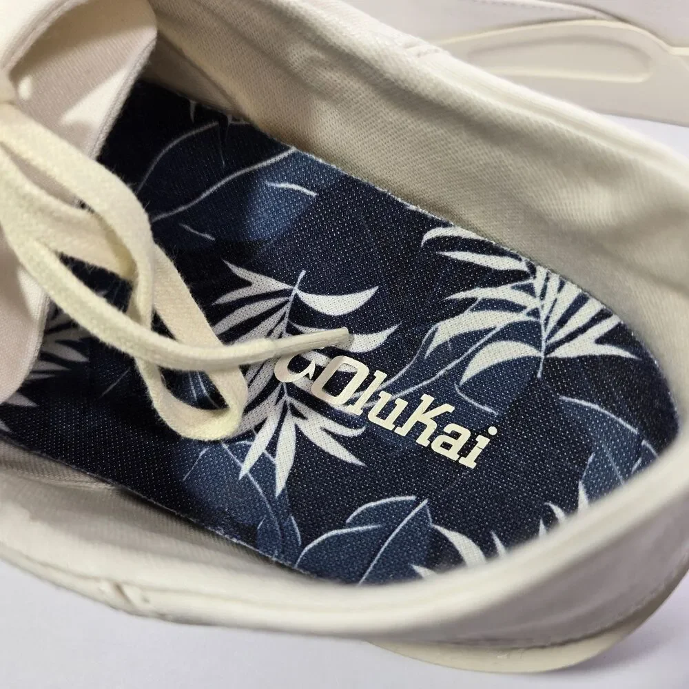 Olukai Tradewind Off White Sneakers Mens Size 10.5 Casual Lace Up Shoes NEW